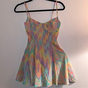 Multi colored mini dress